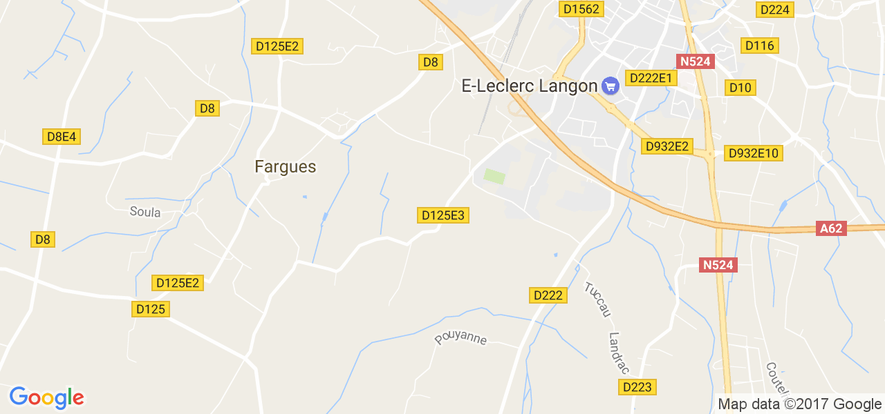 map de la ville de Fargues