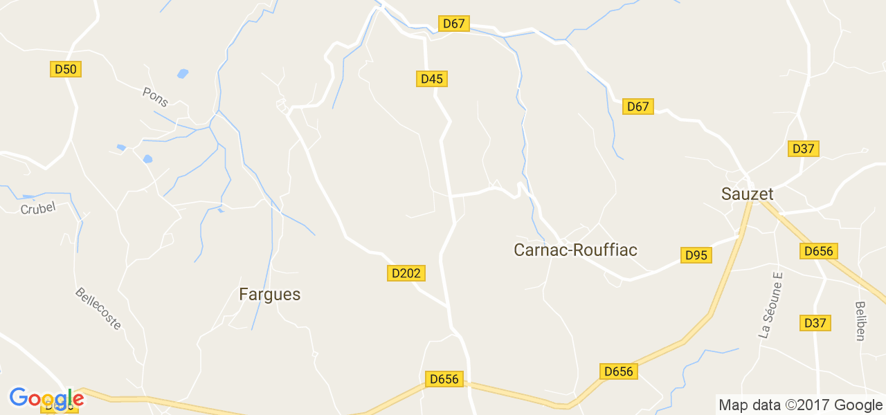 map de la ville de Fargues