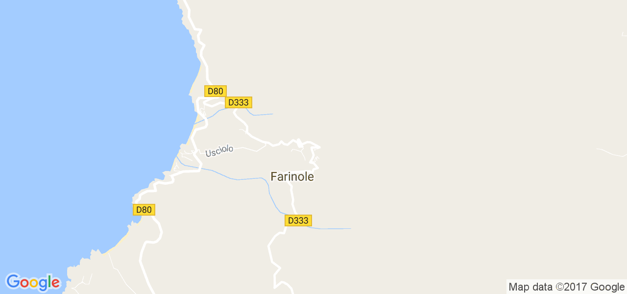 map de la ville de Farinole