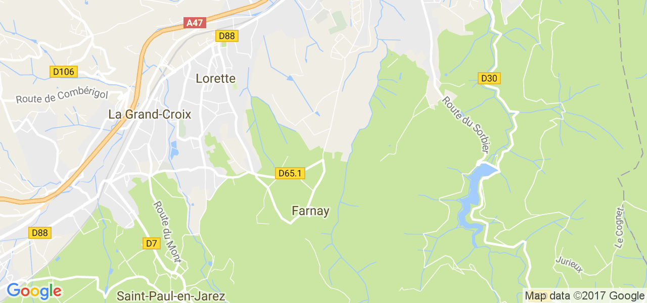 map de la ville de Farnay