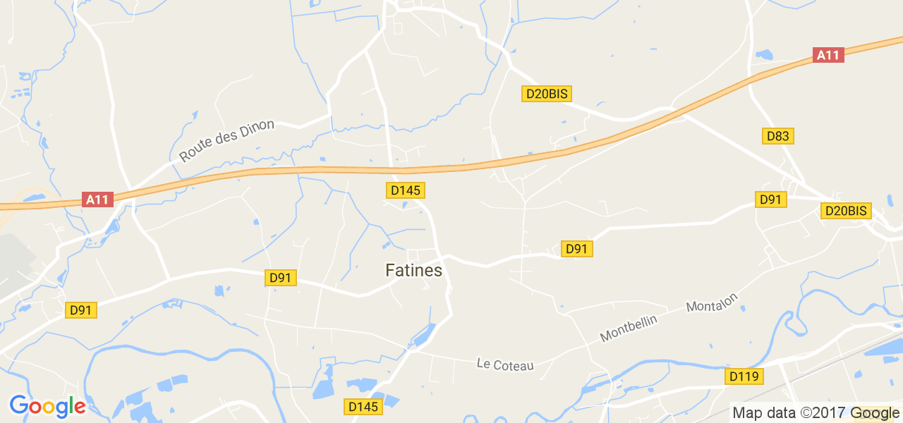 map de la ville de Fatines