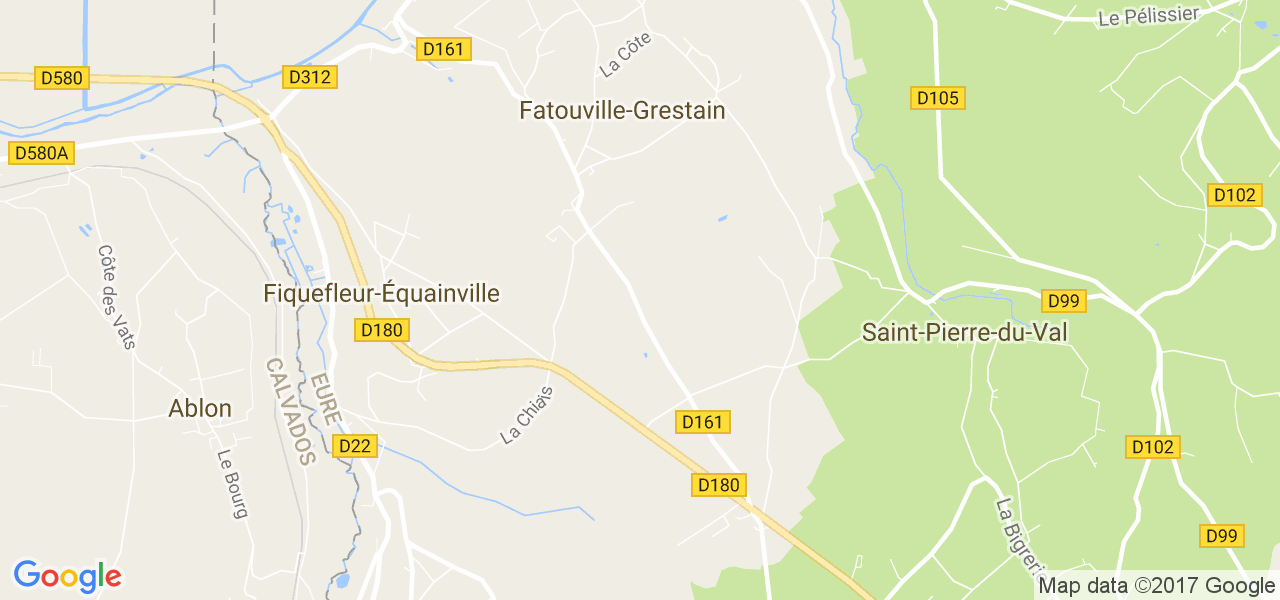 map de la ville de Fatouville-Grestain