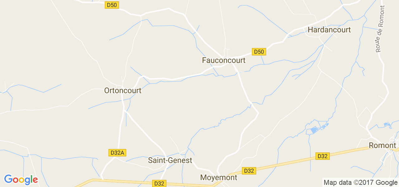 map de la ville de Fauconcourt