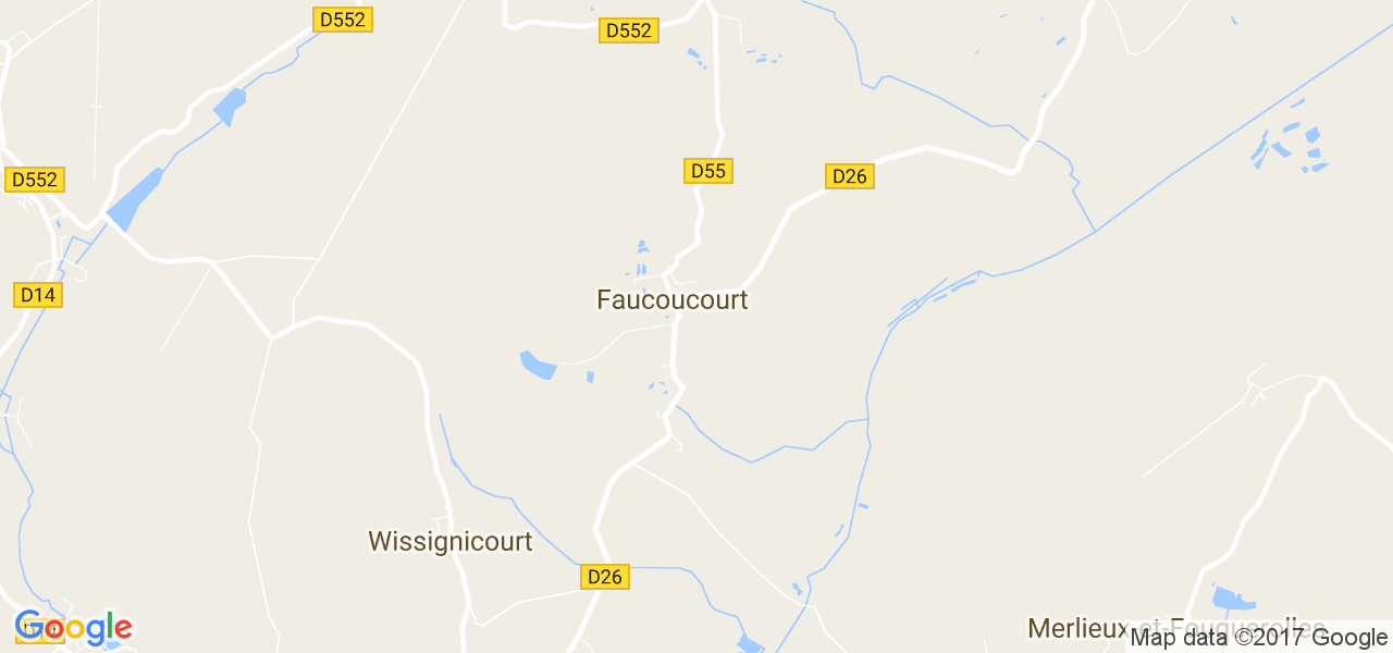 map de la ville de Faucoucourt