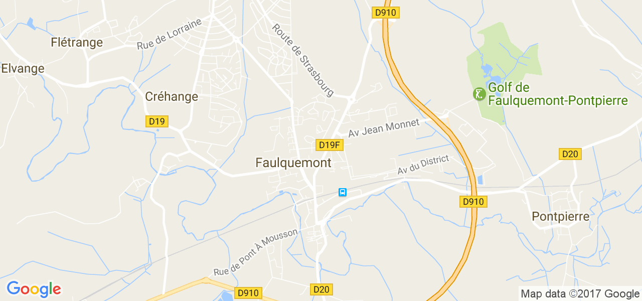 map de la ville de Faulquemont