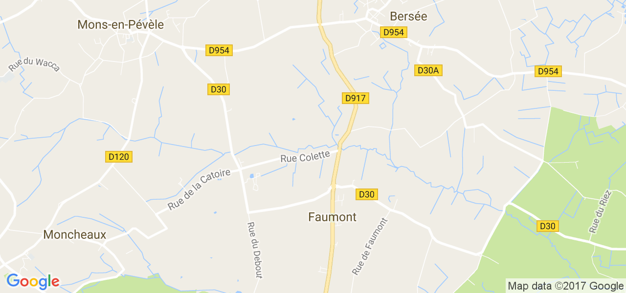 map de la ville de Faumont