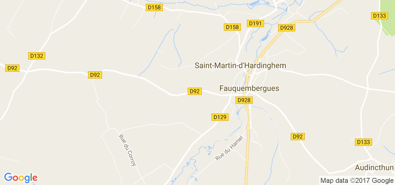 map de la ville de Fauquembergues