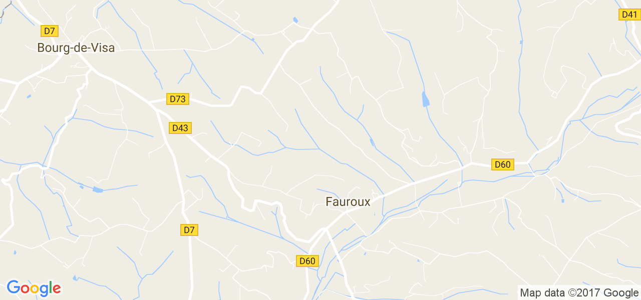 map de la ville de Fauroux