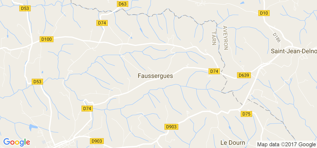 map de la ville de Faussergues