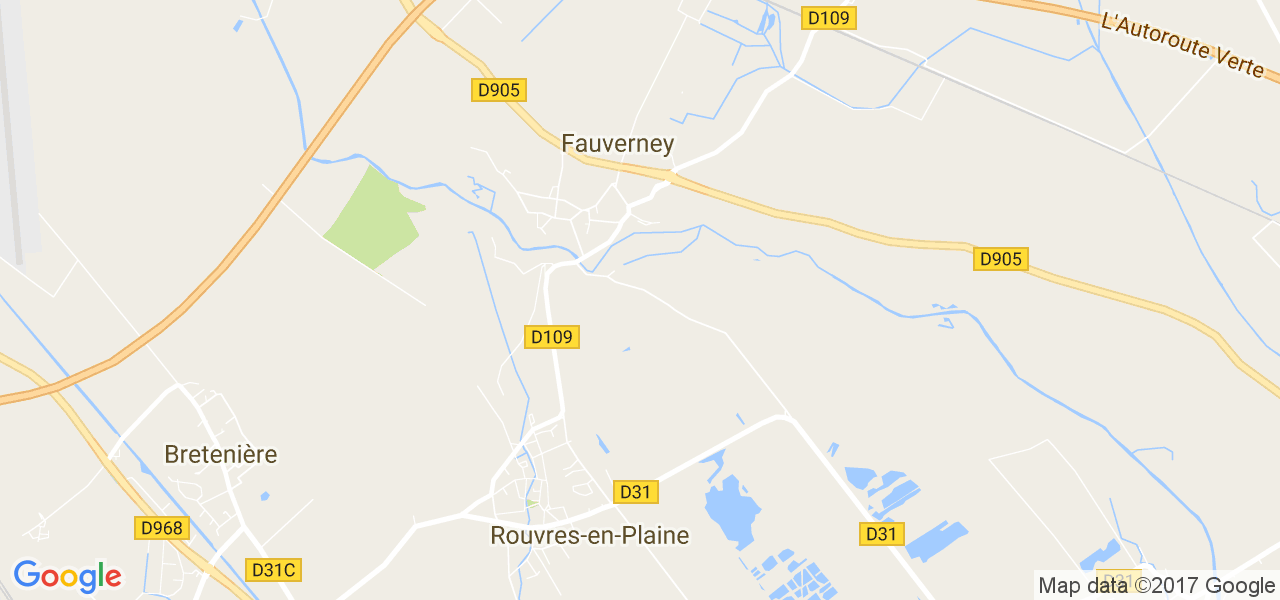 map de la ville de Fauverney