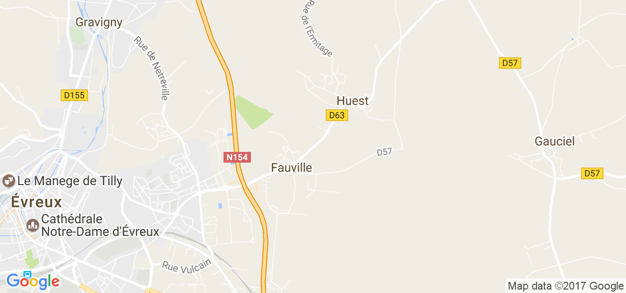 map de la ville de Fauville