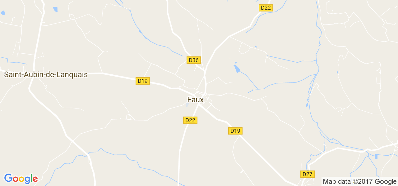 map de la ville de Faux