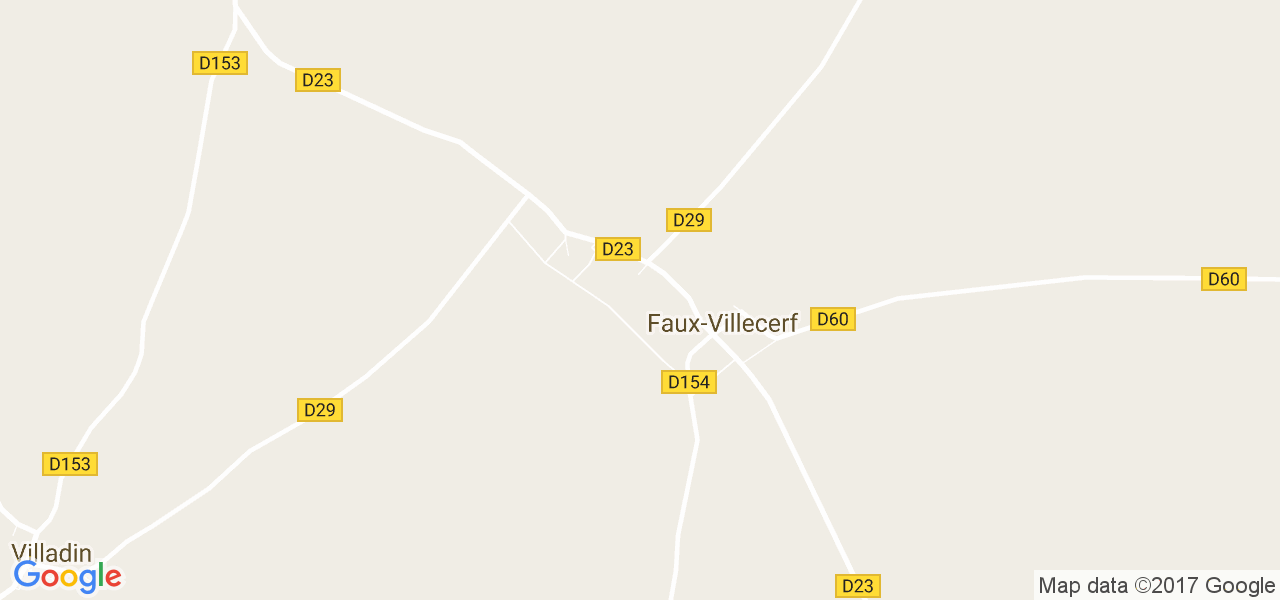 map de la ville de Faux-Villecerf