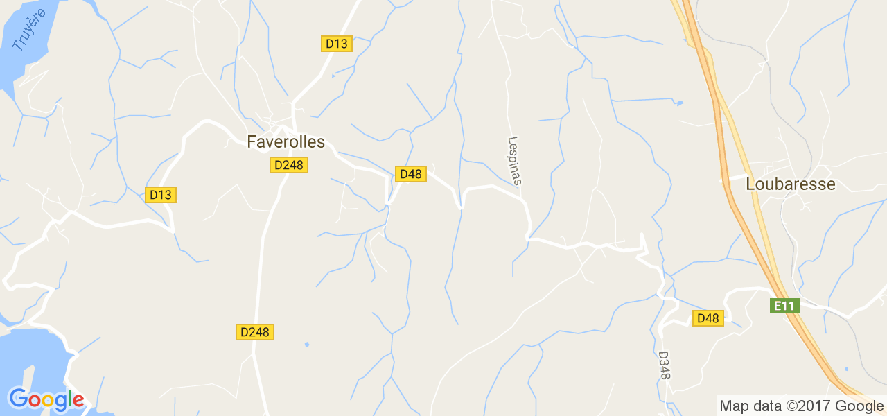 map de la ville de Faverolles