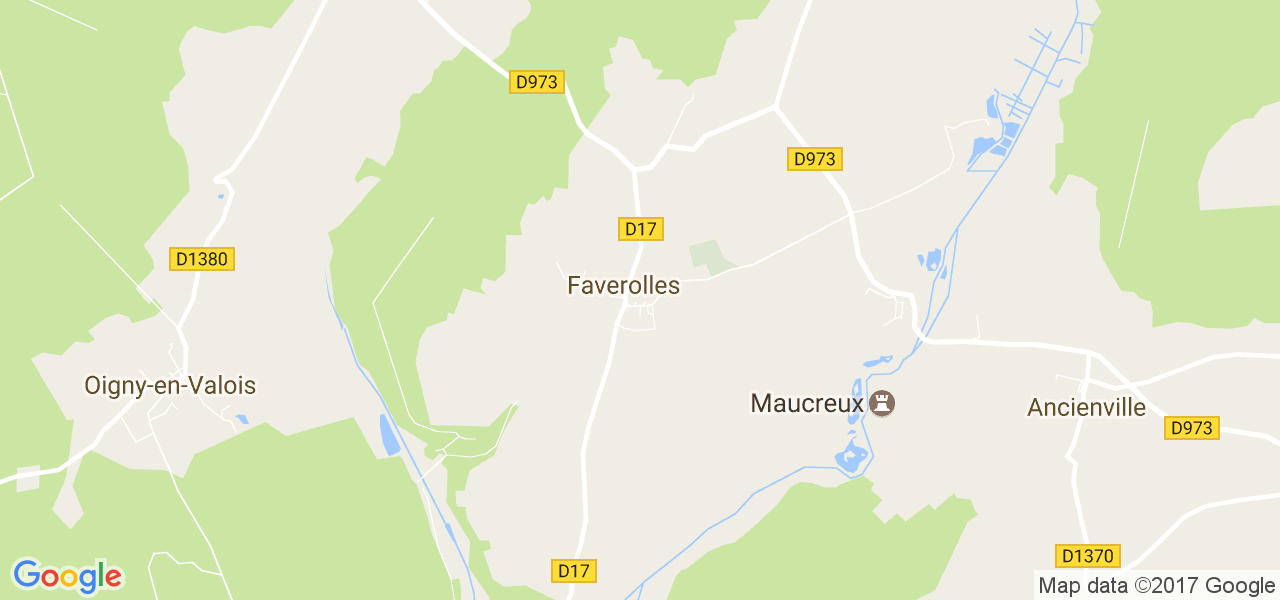 map de la ville de Faverolles