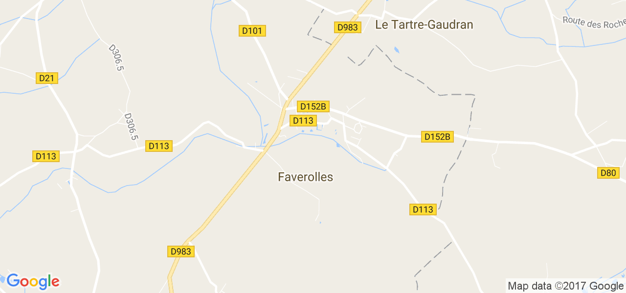 map de la ville de Faverolles