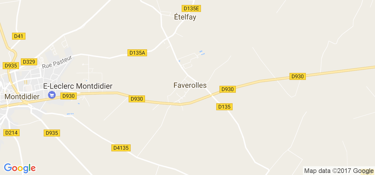 map de la ville de Faverolles