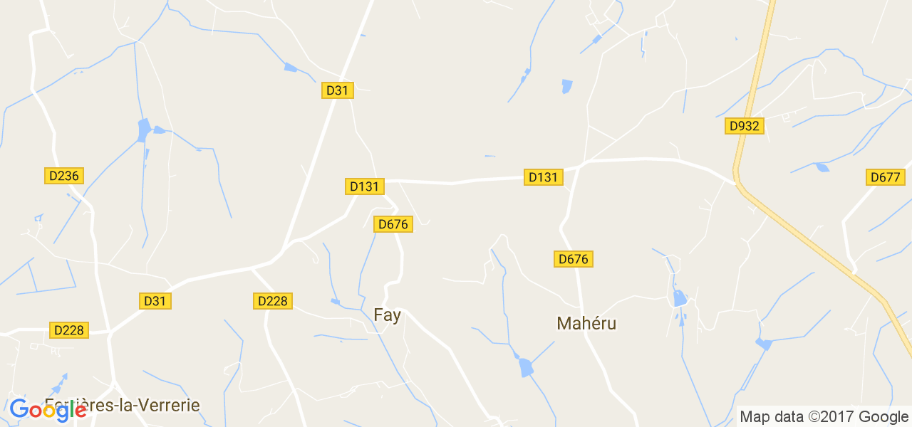 map de la ville de Fay