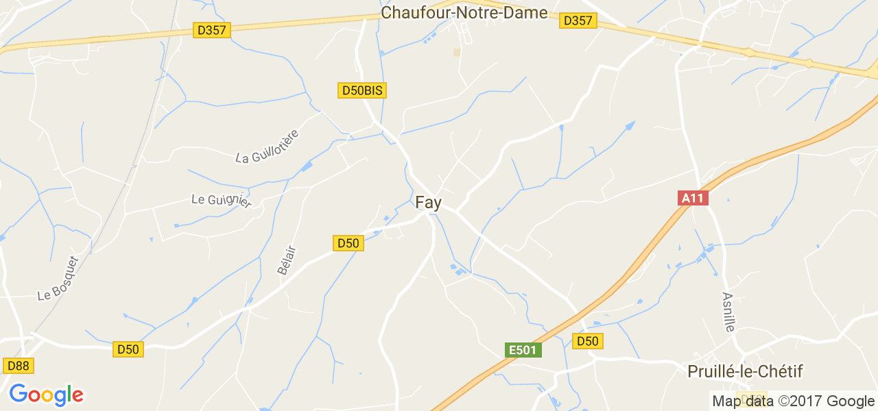 map de la ville de Fay