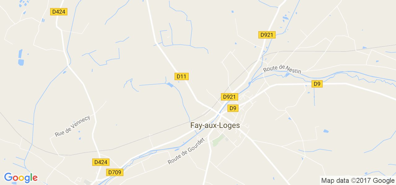 map de la ville de Fay-aux-Loges