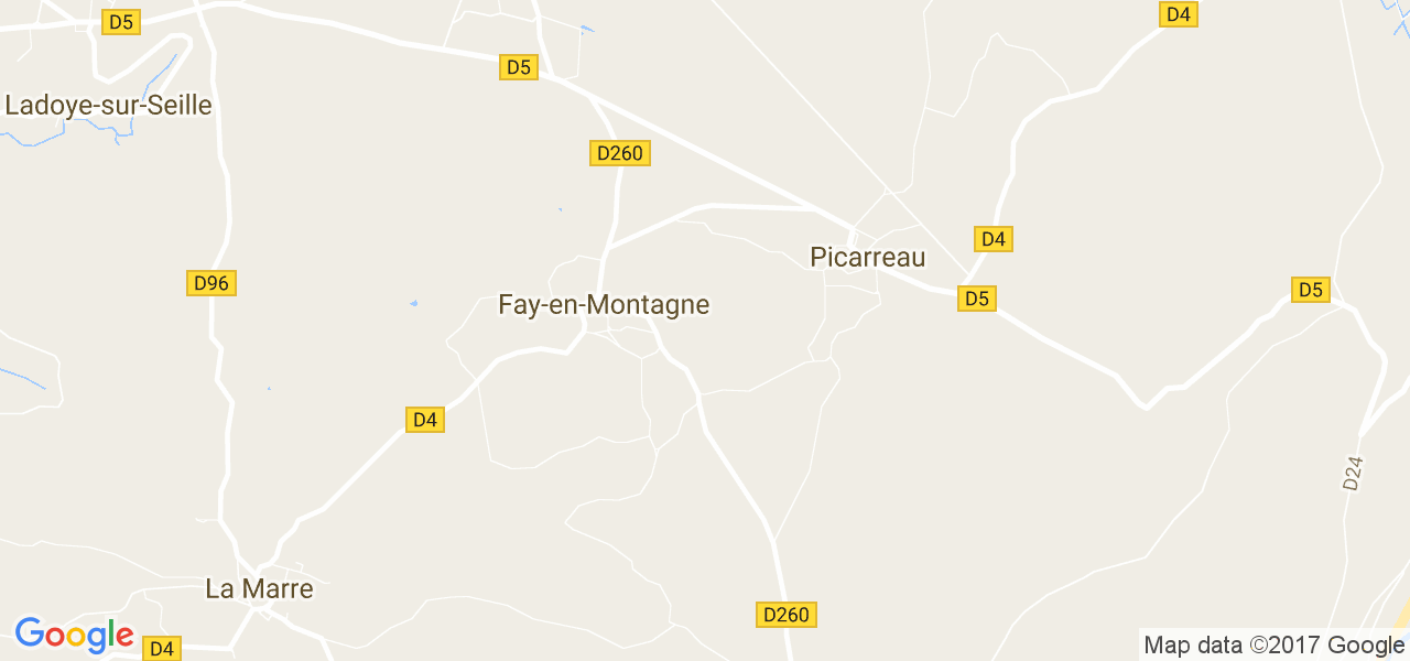 map de la ville de Fay-en-Montagne