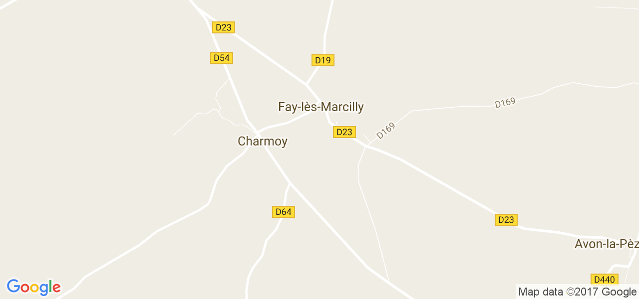 map de la ville de Fay-lès-Marcilly