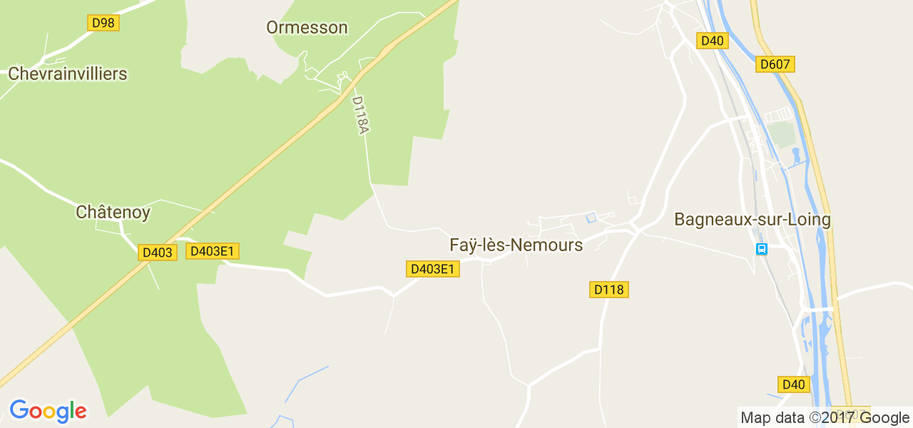 map de la ville de Faÿ-lès-Nemours