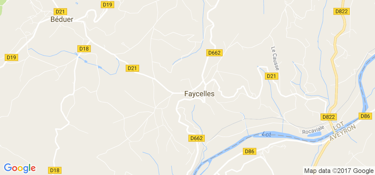 map de la ville de Faycelles