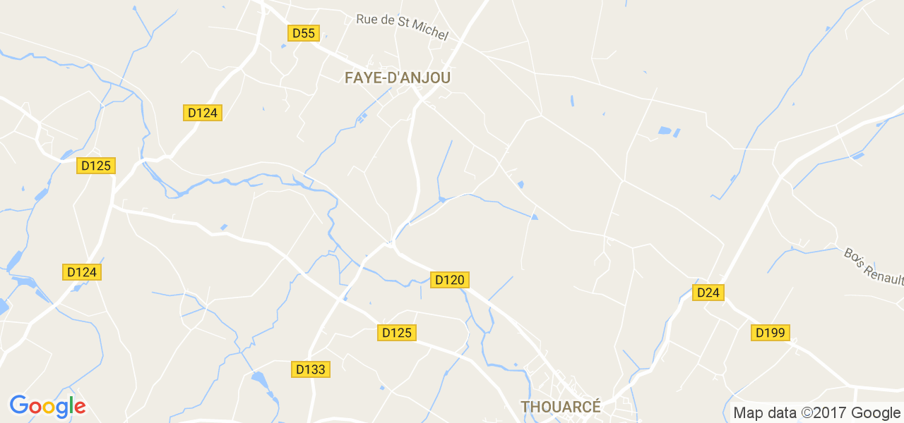 map de la ville de Faye-d'Anjou