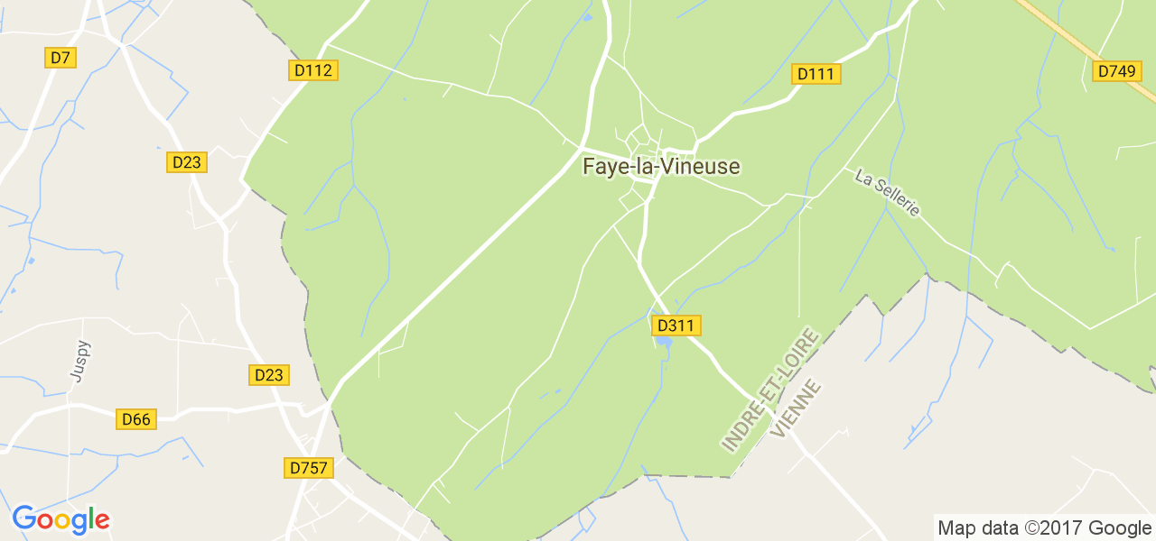 map de la ville de Faye-la-Vineuse