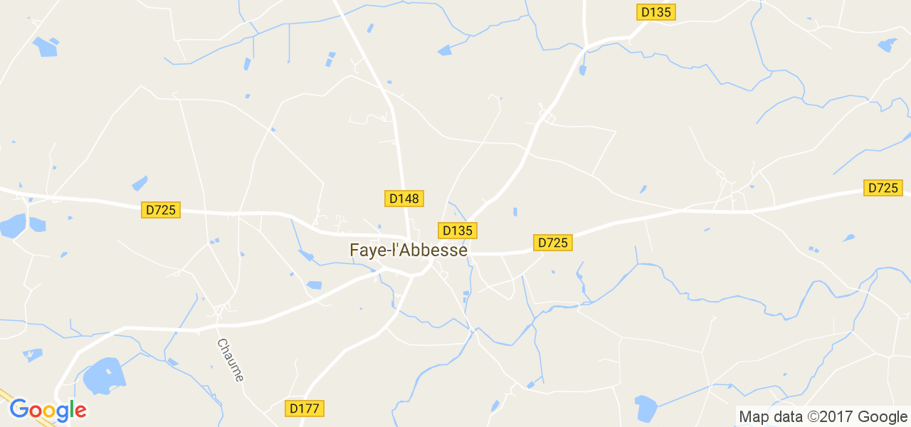 map de la ville de Faye-l'Abbesse