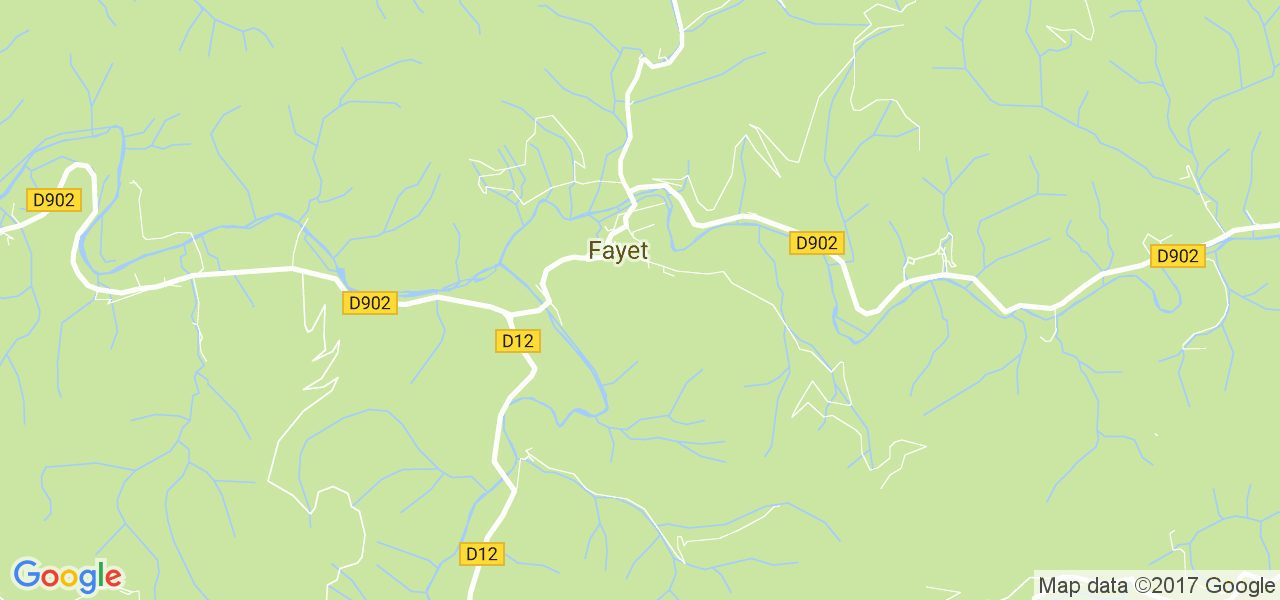 map de la ville de Fayet