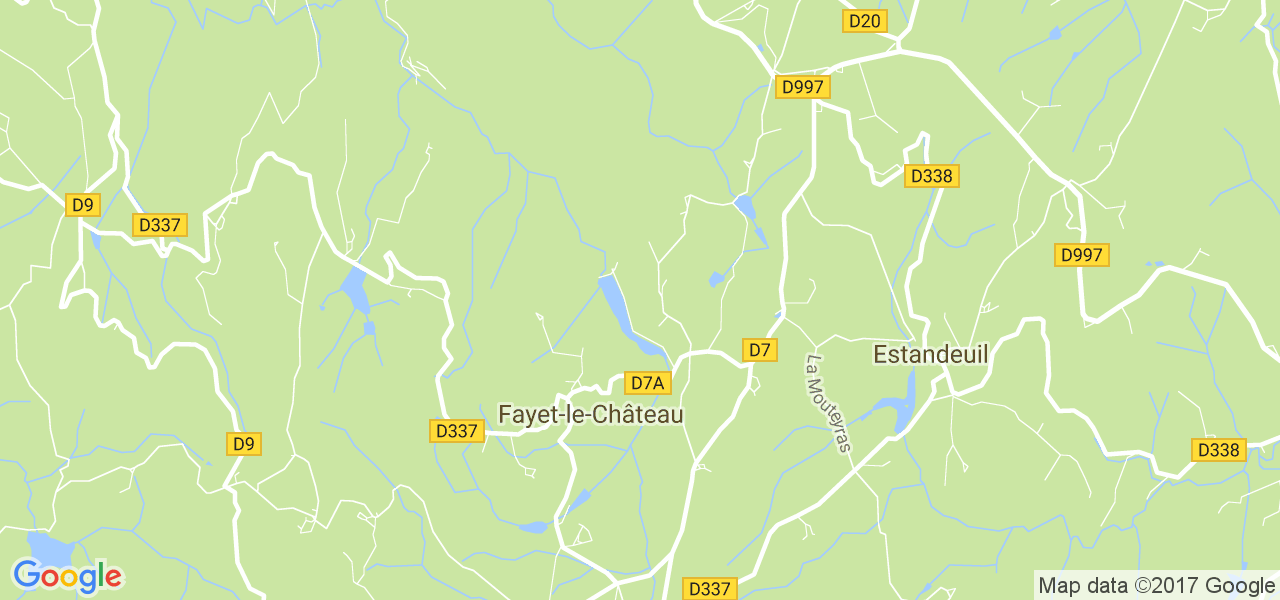 map de la ville de Fayet-le-Château