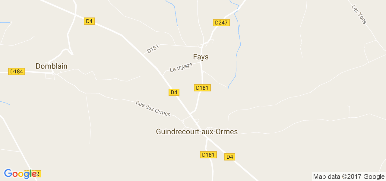 map de la ville de Fays