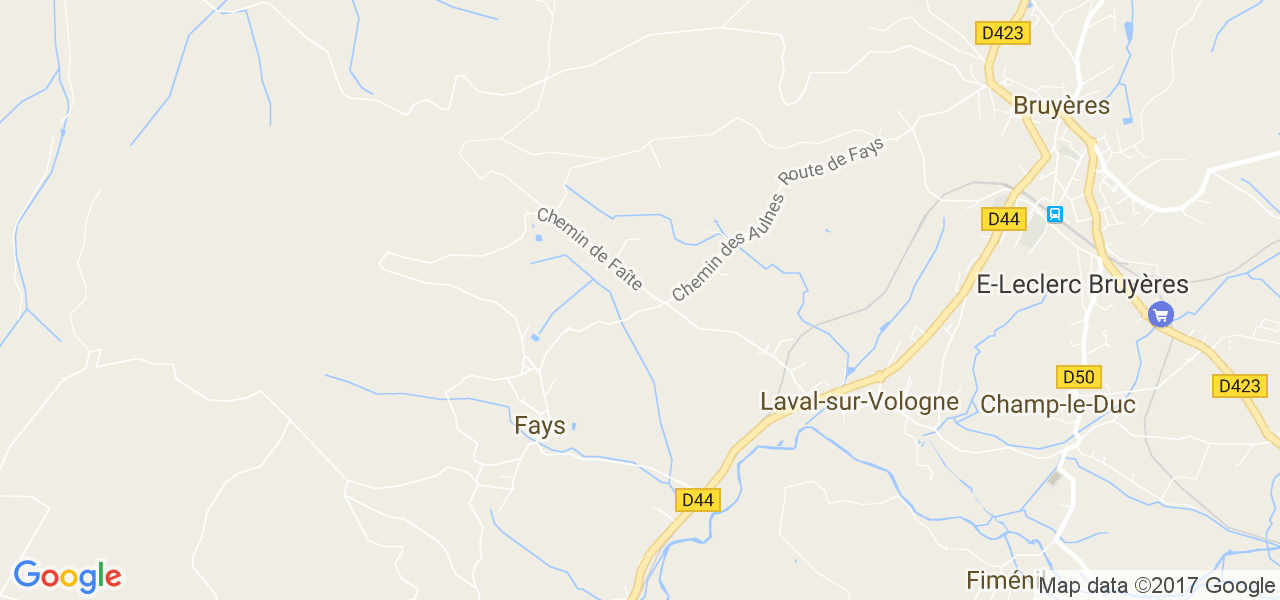 map de la ville de Fays