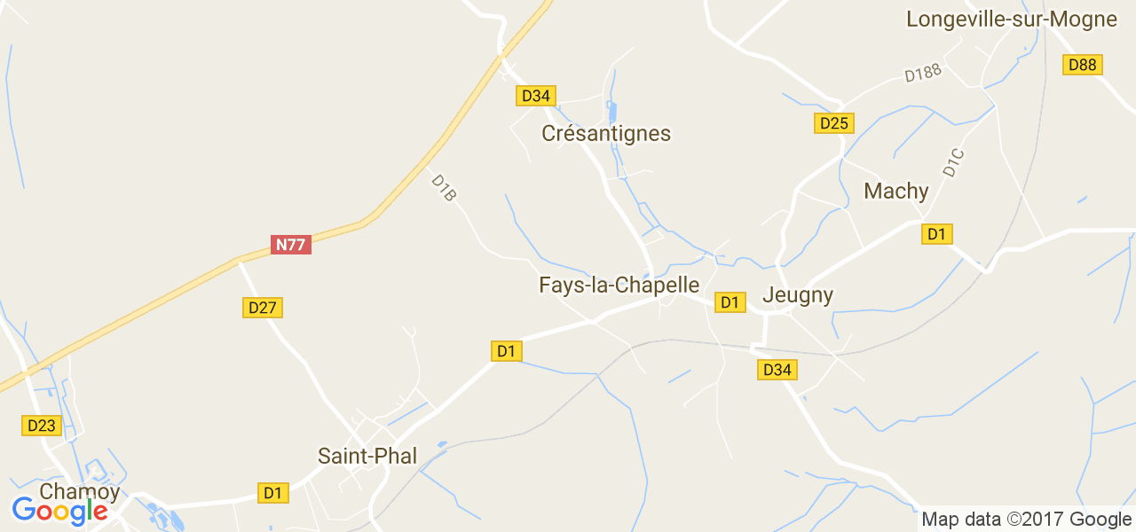 map de la ville de Fays-la-Chapelle