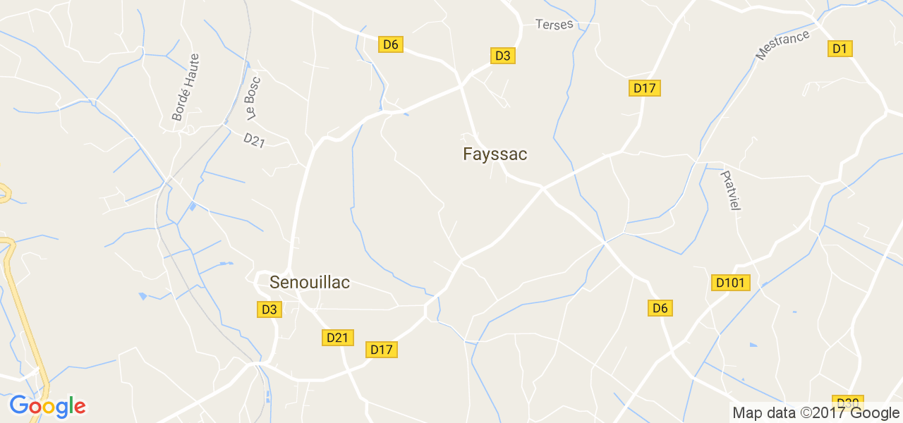 map de la ville de Fayssac