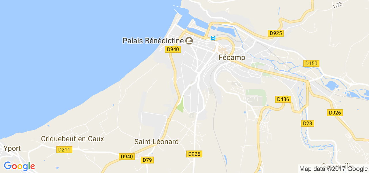 map de la ville de Fécamp