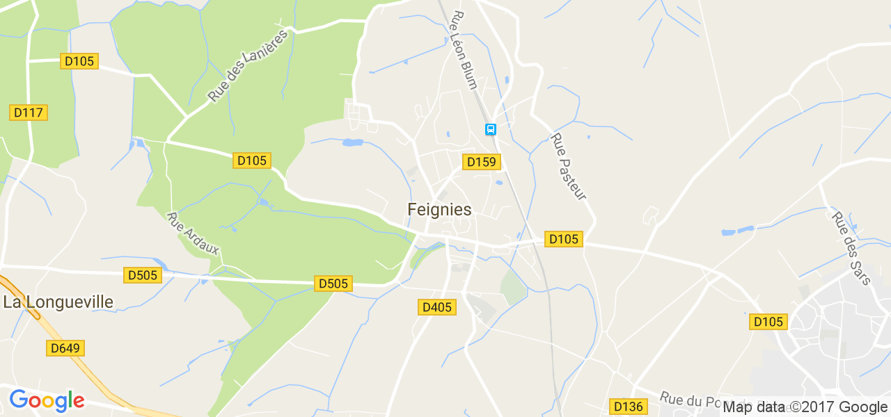 map de la ville de Feignies