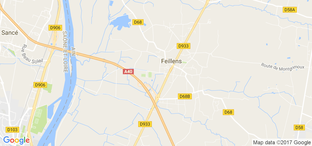 map de la ville de Feillens