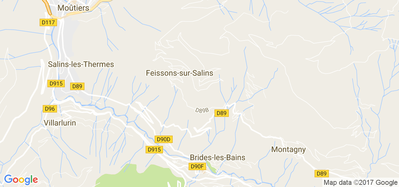 map de la ville de Feissons-sur-Salins