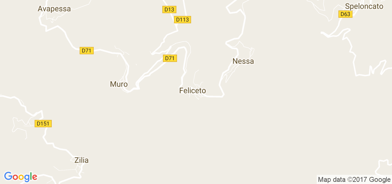 map de la ville de Feliceto