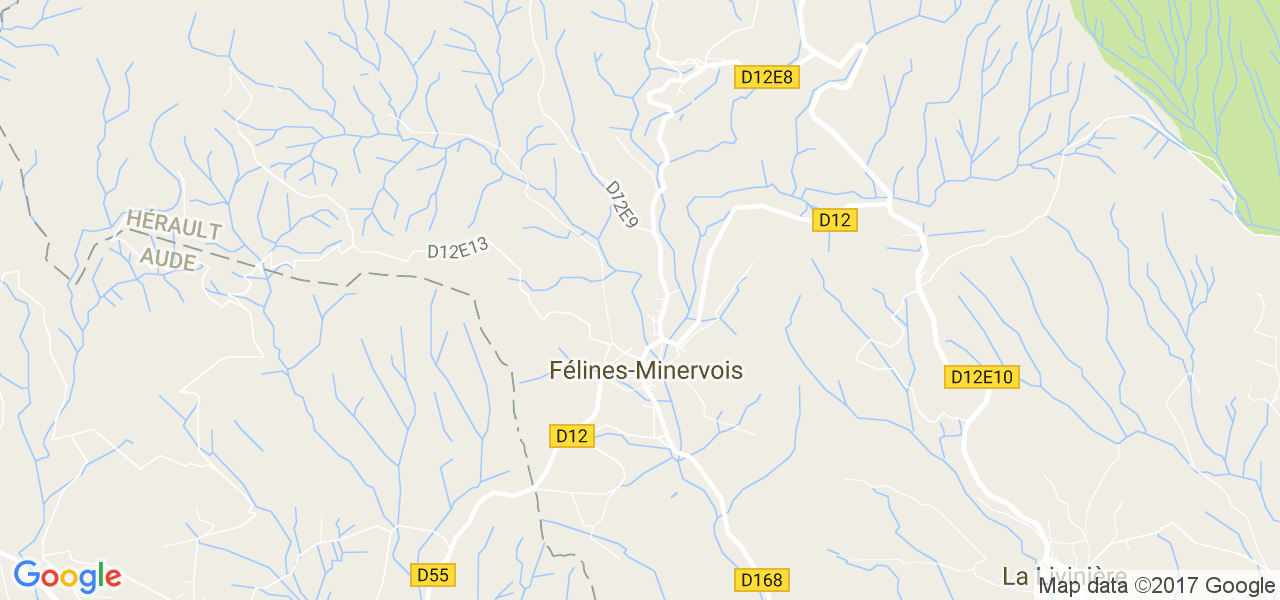 map de la ville de Félines-Minervois