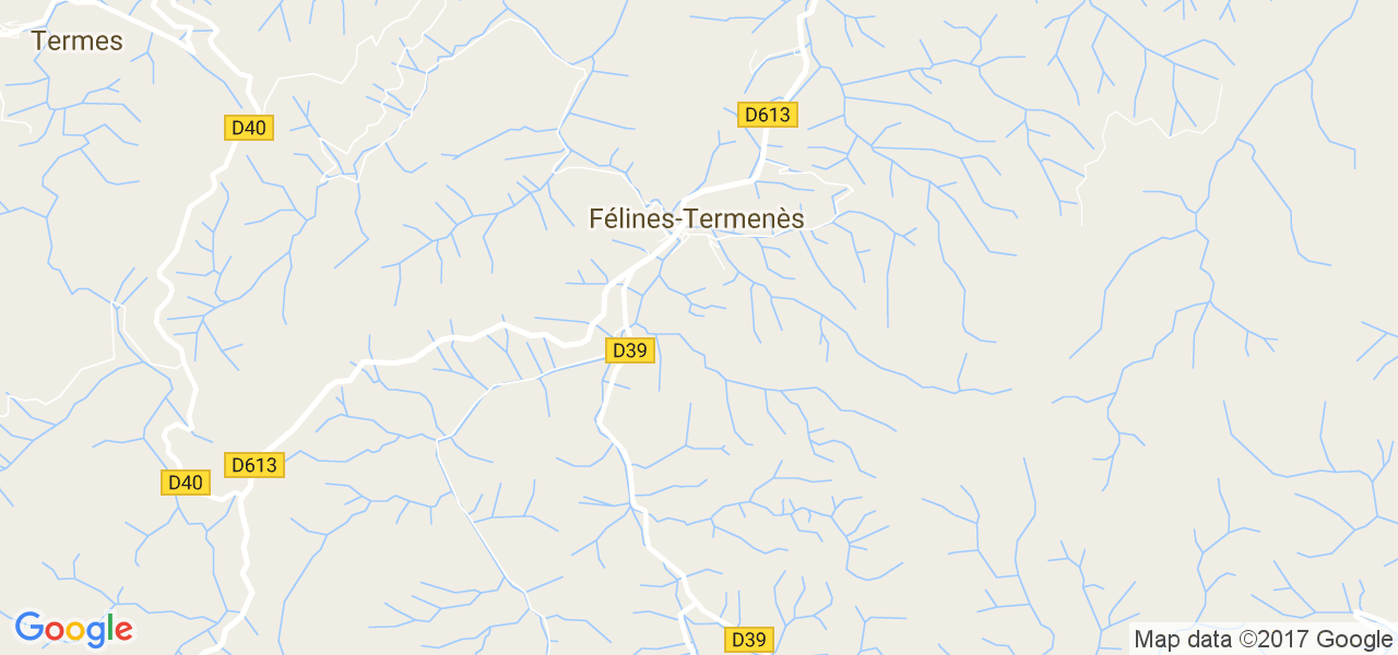 map de la ville de Félines-Termenès