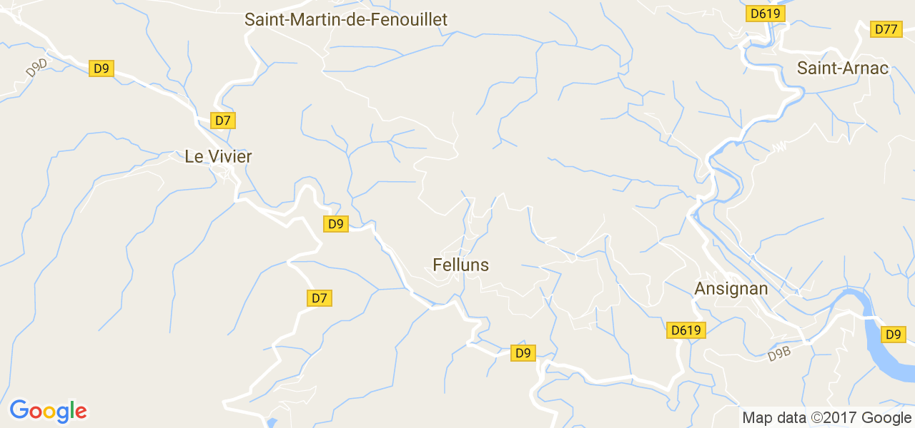 map de la ville de Felluns