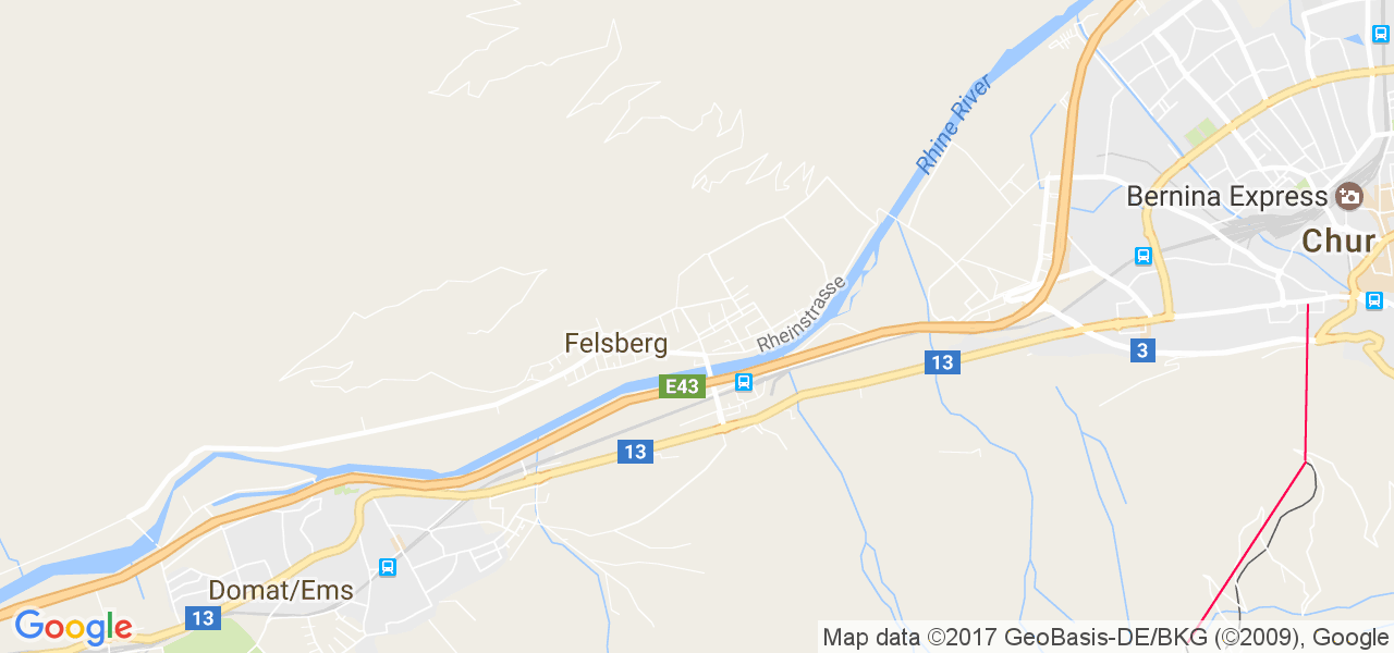 map de la ville de Felsberg