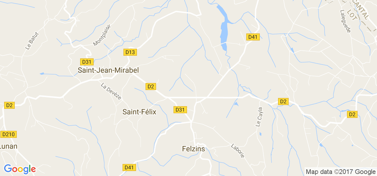 map de la ville de Felzins