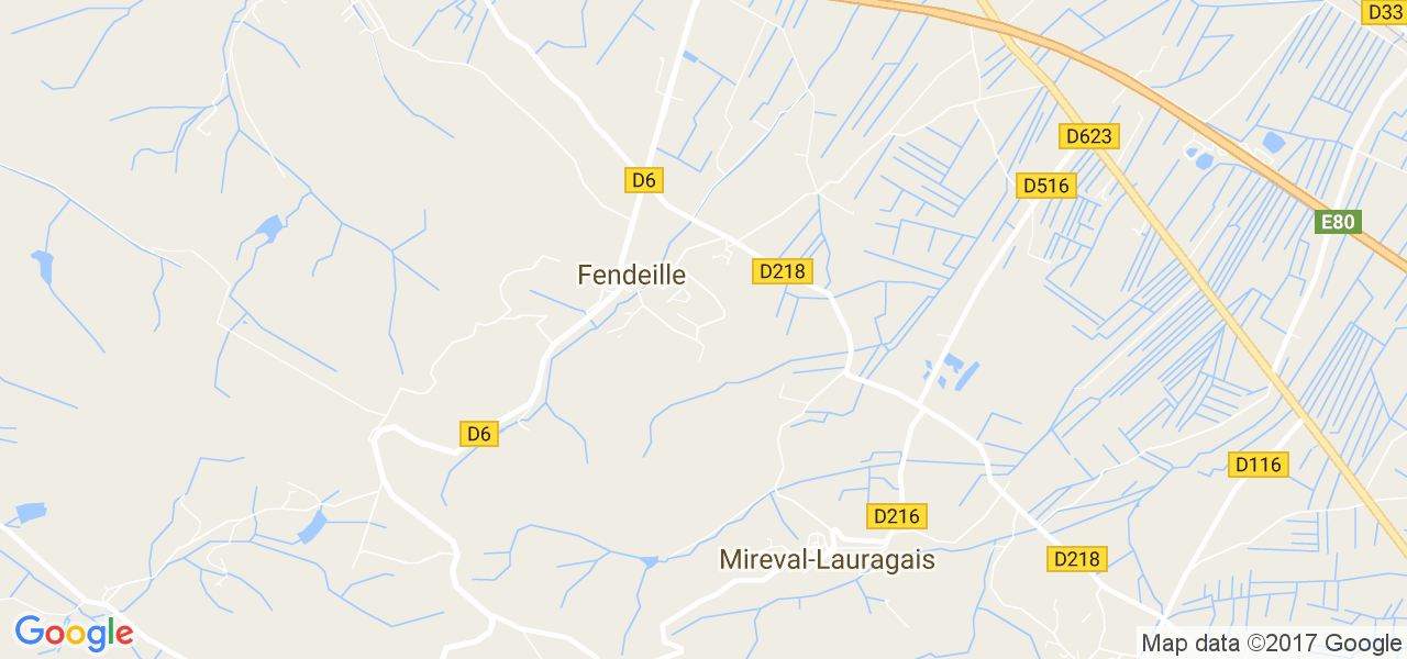 map de la ville de Fendeille