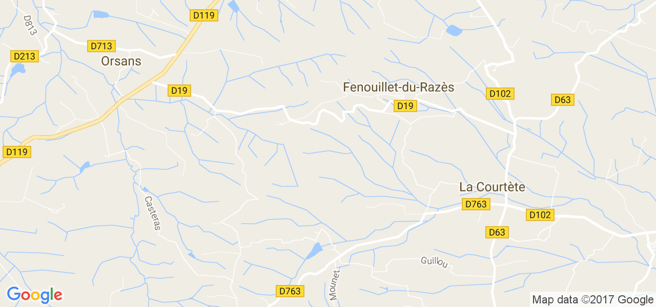 map de la ville de Fenouillet-du-Razès