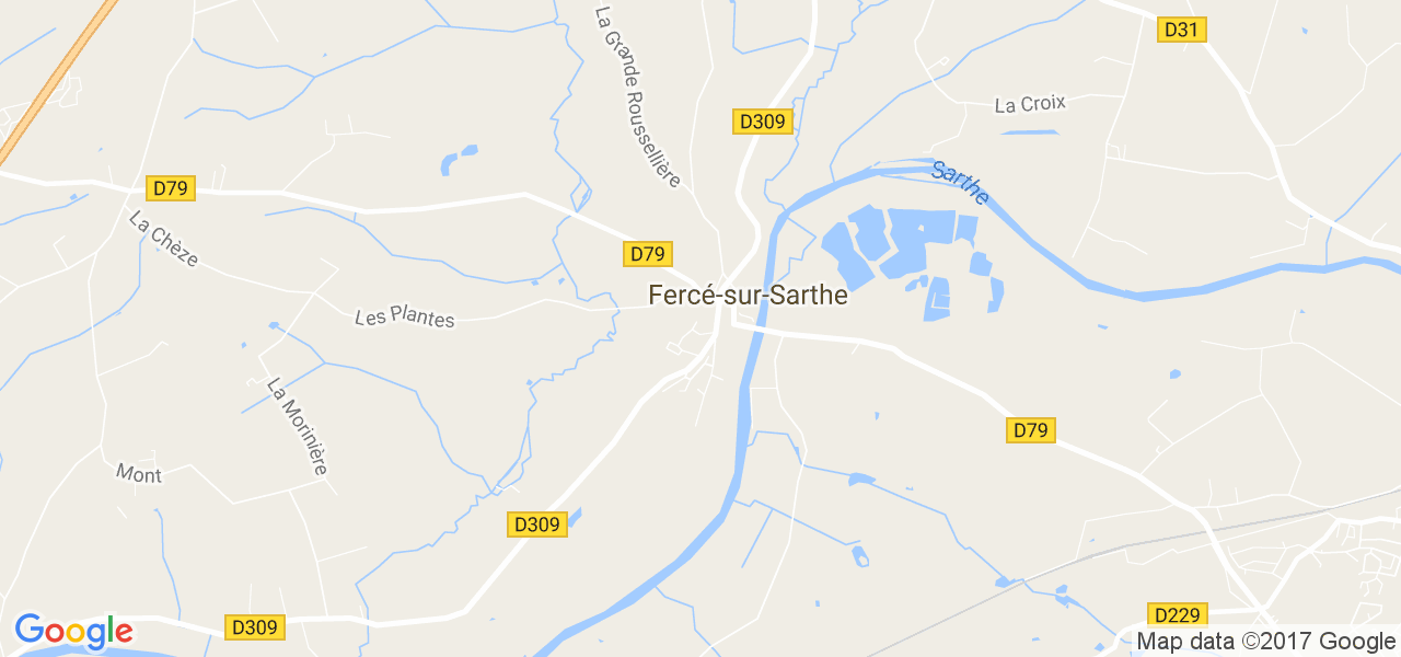 map de la ville de Fercé-sur-Sarthe